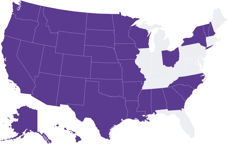U.S. expansion map